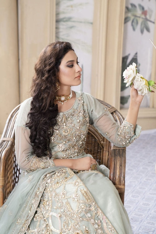 Seafoam Dream Walima Ensemble - Fashion Ghar
