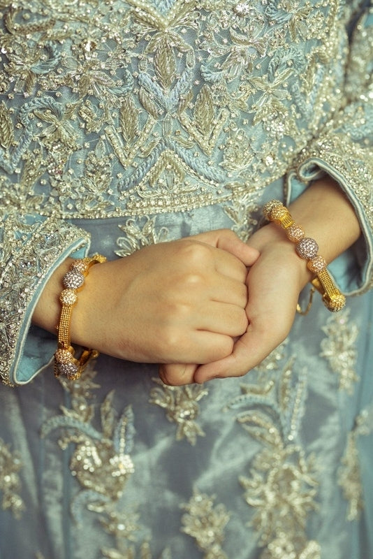 Glacier Veil Walima Dress - Fashion Ghar