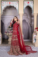 Scarlet Majesty Bridal Lehenga - Fashion Ghar