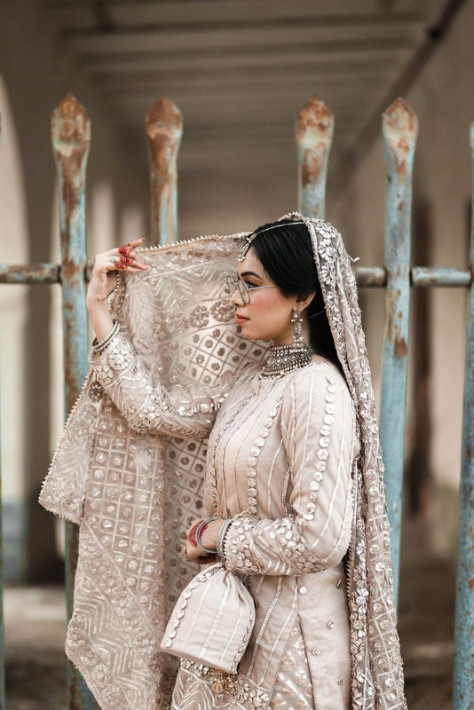 Gota Serenity Nikkah Ensemble - Fashion Ghar