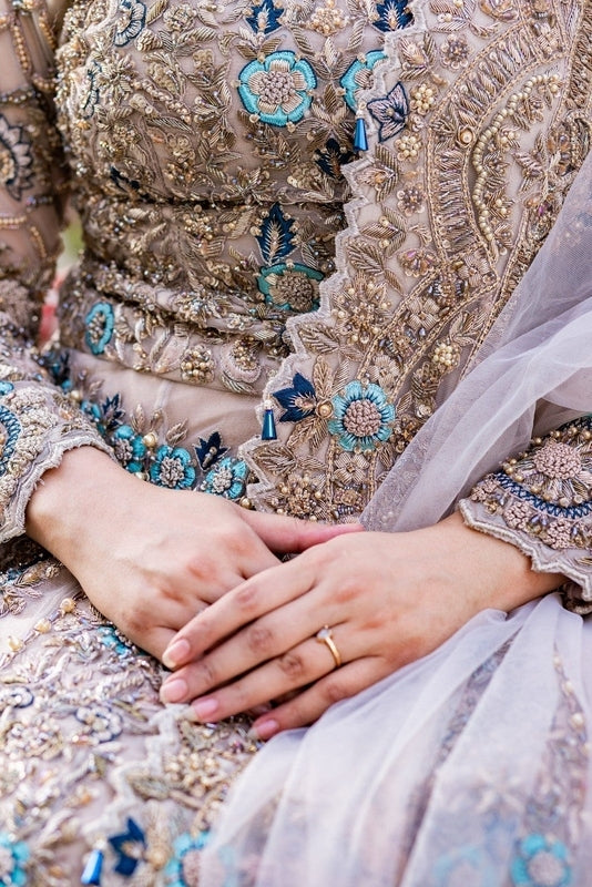 Pearl Blossom Walima Gown - Fashion Ghar