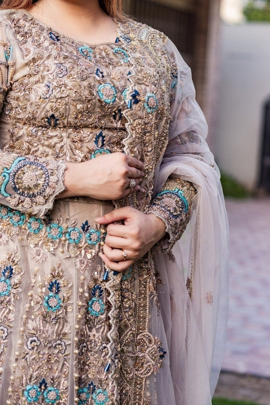 Pearl Blossom Walima Gown - Fashion Ghar