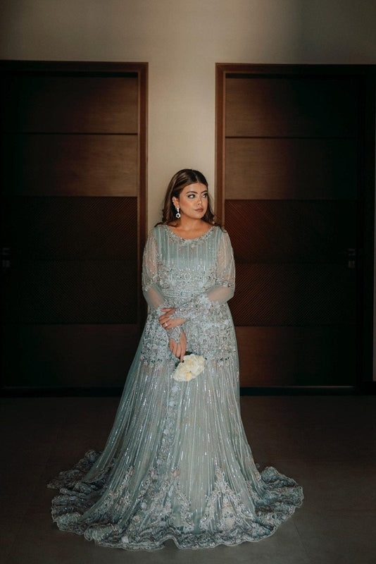 Serene Bloom Walima Bridal Ensemble - Fashion Ghar