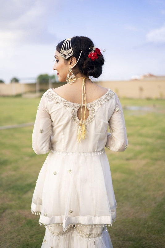 Ivory Whisper Nikkah Ensemble - Fashion Ghar
