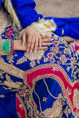 Royal Blue Mehndi Ensemble - Fashion Ghar