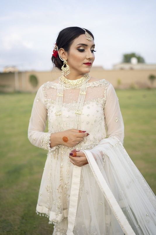 Ivory Whisper Nikkah Ensemble - Fashion Ghar