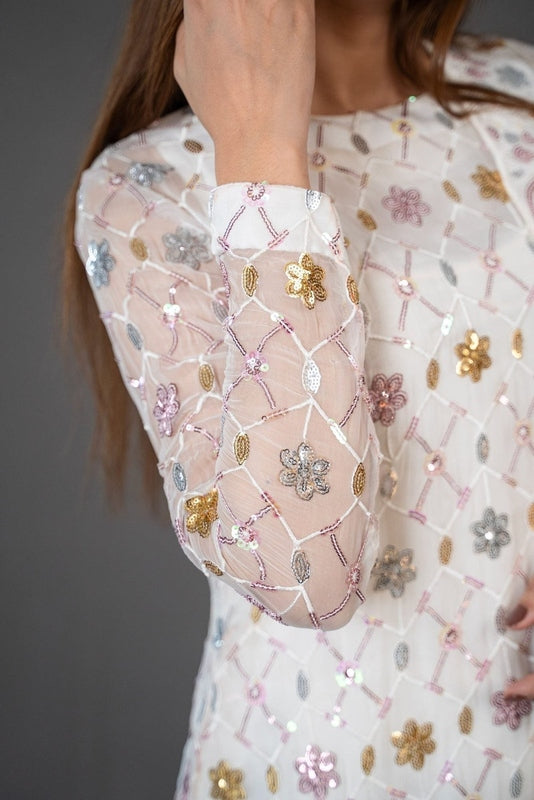 FG-011 3PCS STITCHED | UNSTITCHED - Fashion Ghar