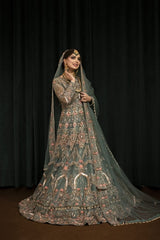 Seafoam Serenade Walima Dress - Fashion Ghar