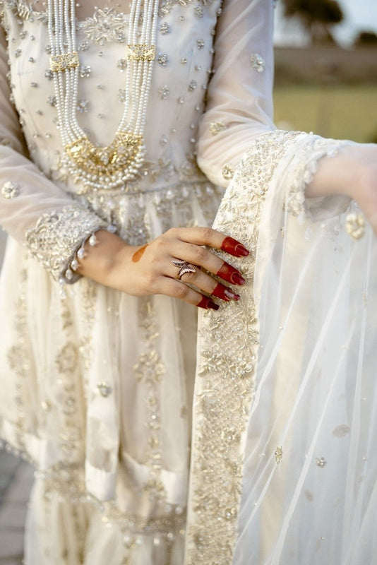 Ivory Whisper Nikkah Ensemble - Fashion Ghar