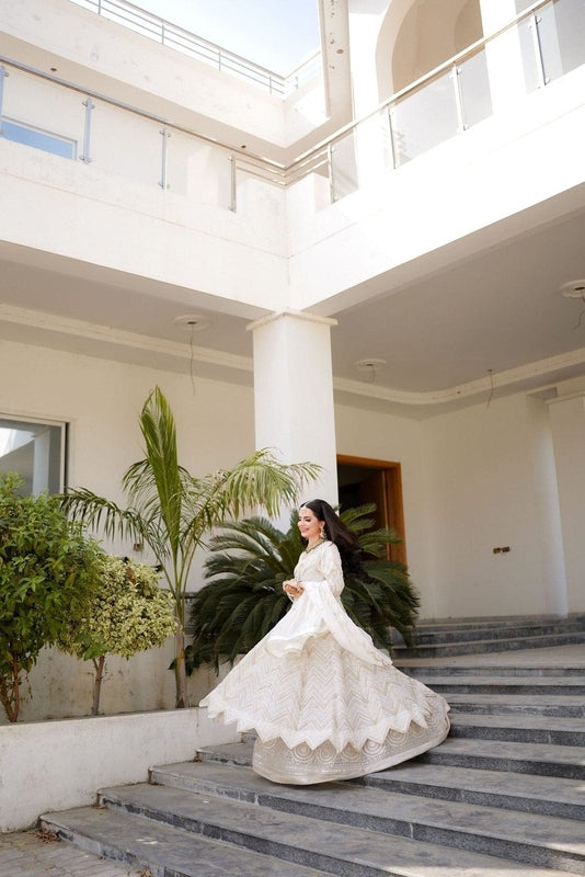 Chikenkari Double Maxi - Fashion Ghar