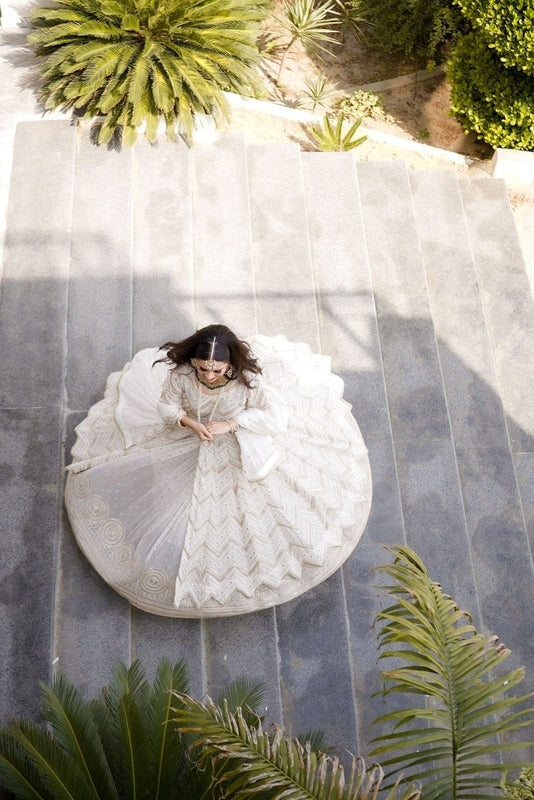 Chikenkari Double Maxi - Fashion Ghar