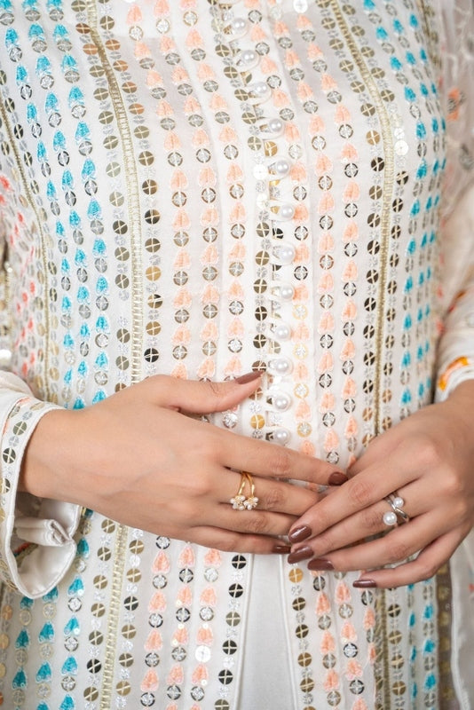 FG-010 3PCS STITCHED | UNSTITCHED - Fashion Ghar