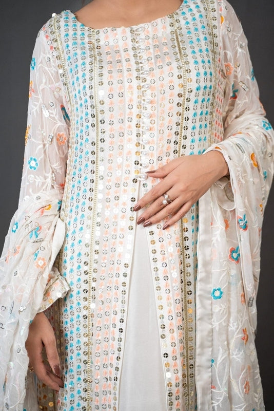 FG-010 3PCS STITCHED | UNSTITCHED - Fashion Ghar