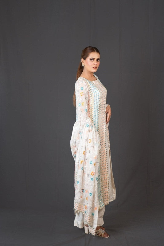 FG-010 3PCS STITCHED | UNSTITCHED - Fashion Ghar