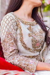 Ivory Blossom Nikkah Dress - Fashion Ghar