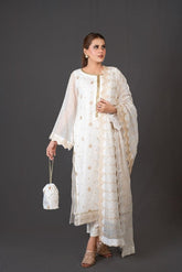 FG-008 3PCS STITCHED | UNSTITCHED - Fashion Ghar