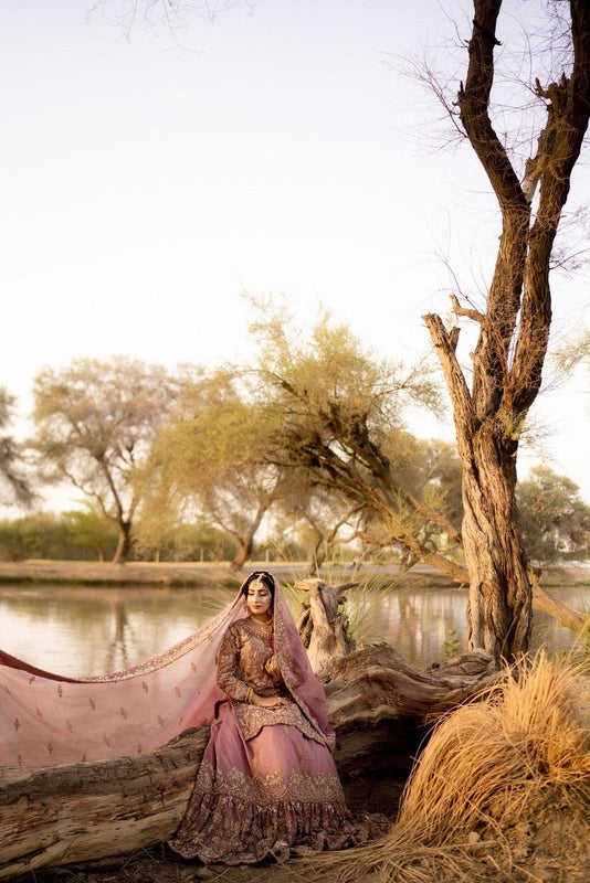 Dusky Rose Nikkah Ensemble - Fashion Ghar