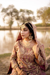Dusky Rose Nikkah Ensemble - Fashion Ghar