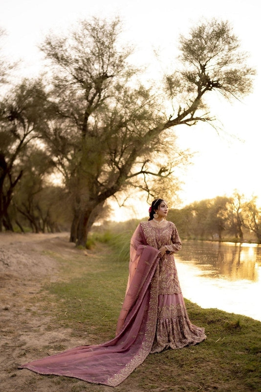 Dusky Rose Nikkah Ensemble - Fashion Ghar