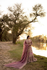 Dusky Rose Nikkah Ensemble - Fashion Ghar