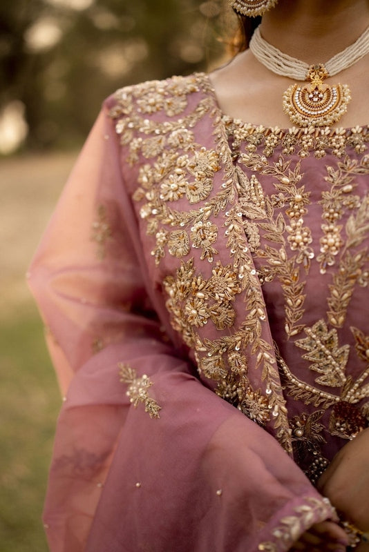 Dusky Rose Nikkah Ensemble - Fashion Ghar