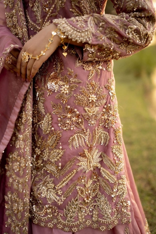 Dusky Rose Nikkah Ensemble - Fashion Ghar