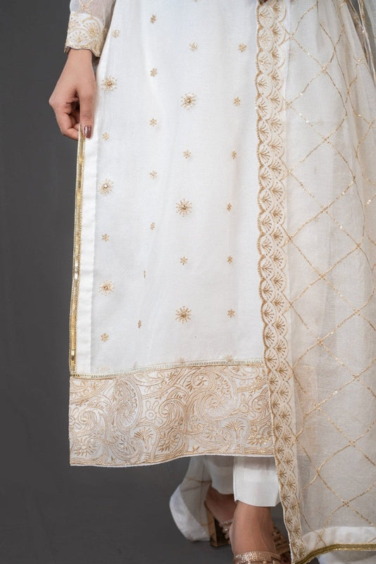 FG-007 3PCS STITCHED | UNSTITCHED - Fashion Ghar