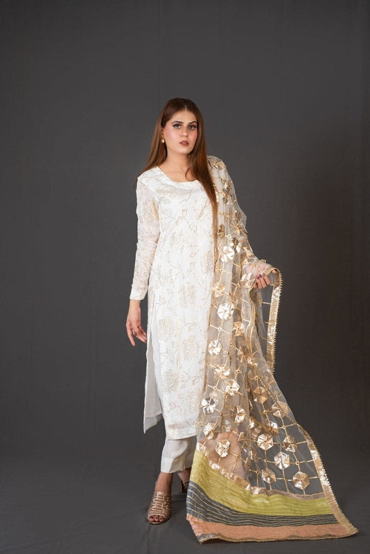 FG-006 3PCS STITCHED | UNSTITCHED - Fashion Ghar