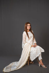 FG-005 3PCS STITCHED | UNSTITCHED - Fashion Ghar