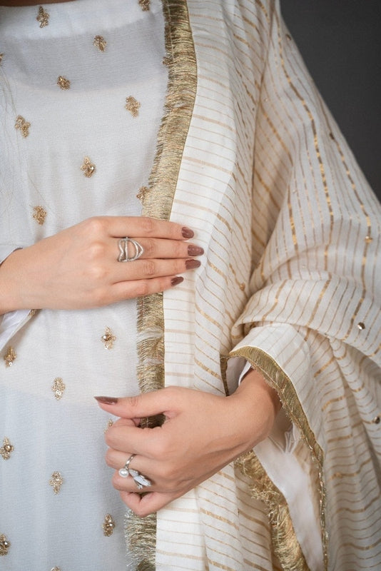 FG-005 3PCS STITCHED | UNSTITCHED - Fashion Ghar