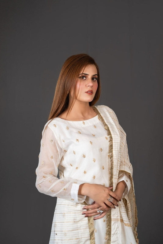 FG-005 3PCS STITCHED | UNSTITCHED - Fashion Ghar