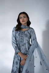 3 Piece - Embroidered Suit - FG-014
