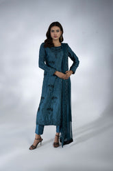 3 Piece - Embroidered Suit - FG-016