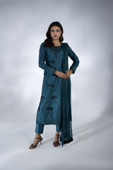 3 Piece - Embroidered Suit - FG-016