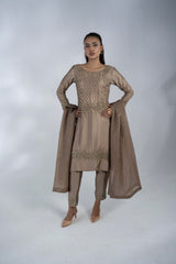 3 Piece - Embroidered Suit - FG-018