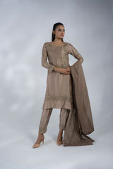 3 Piece - Embroidered Suit - FG-018