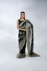 Embroidered Chiffon Saree - FG-020
