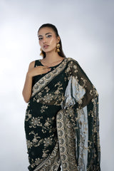 Embroidered Chiffon Saree - FG-020
