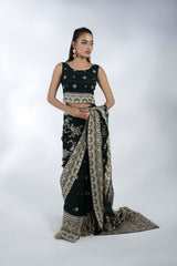Embroidered Chiffon Saree - FG-020