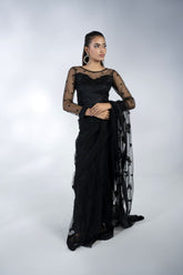 Embroidered Net Saree - FG-021