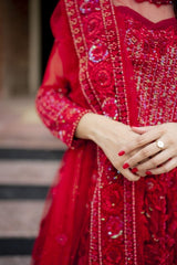 Scarlet Enchantment Bridal Ensemble - Fashion Ghar