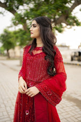 Scarlet Enchantment Bridal Ensemble - Fashion Ghar