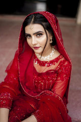 Scarlet Enchantment Bridal Ensemble - Fashion Ghar