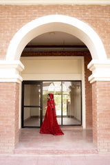 Scarlet Enchantment Bridal Ensemble - Fashion Ghar
