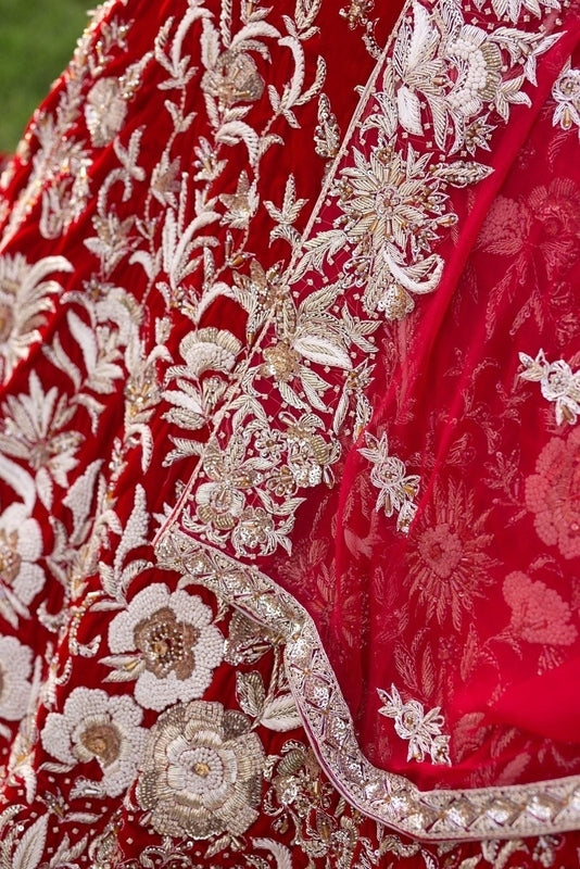 Crimson Bridal Lehenga - Fashion Ghar