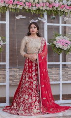 Crimson Bridal Lehenga - Fashion Ghar