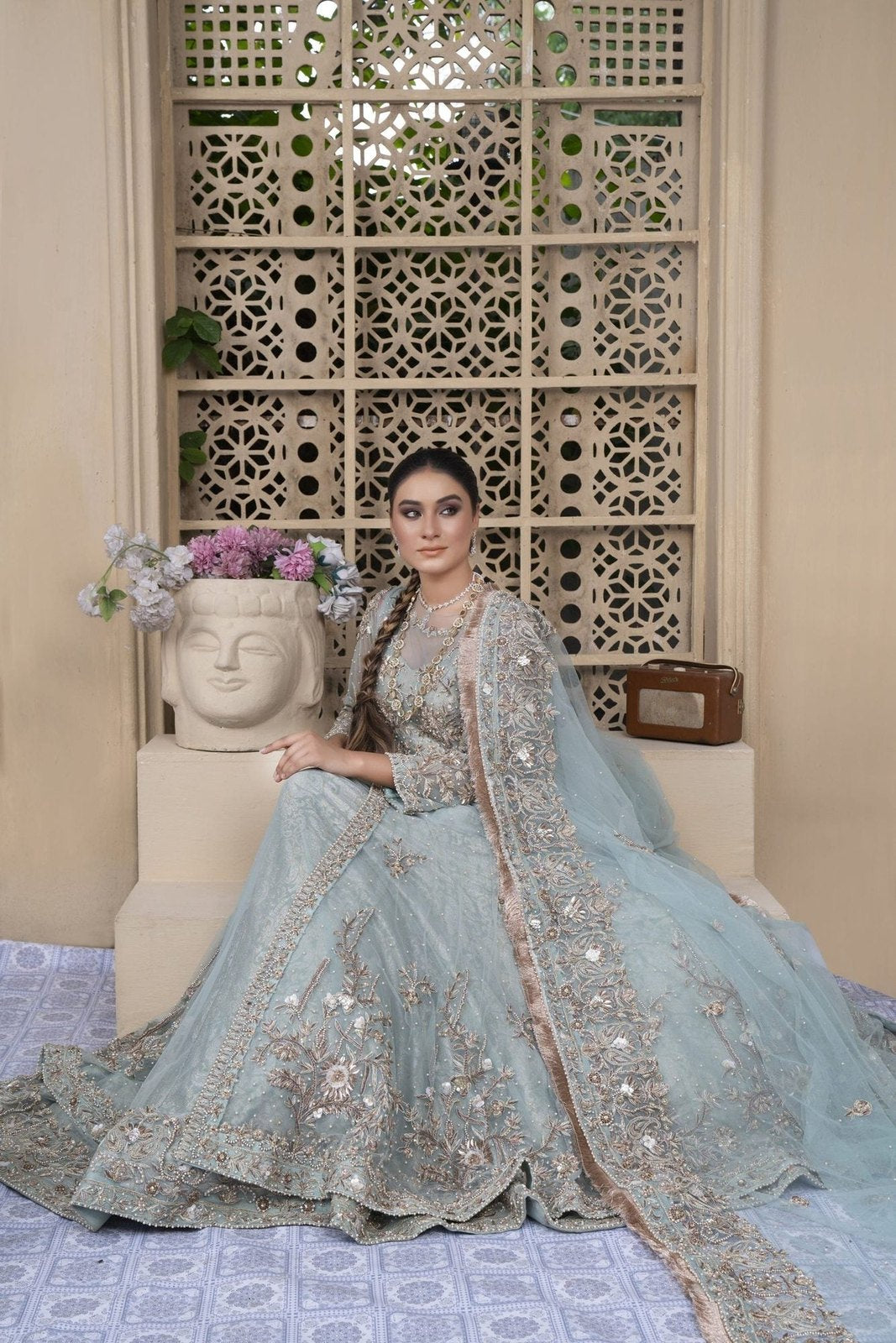 Icy Whisper Walima Ensemble - Fashion Ghar